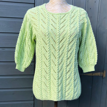 Retro Eyelet & Cable Sweater