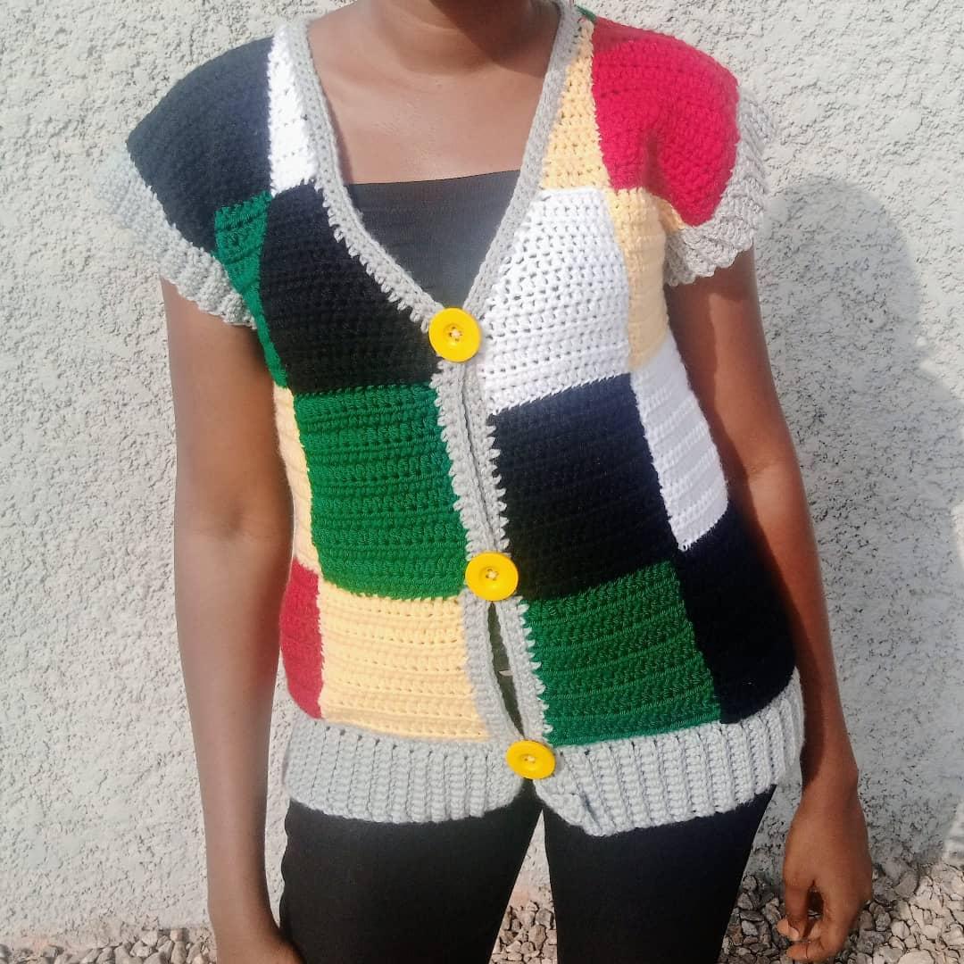 Patchwork Sweater Vest