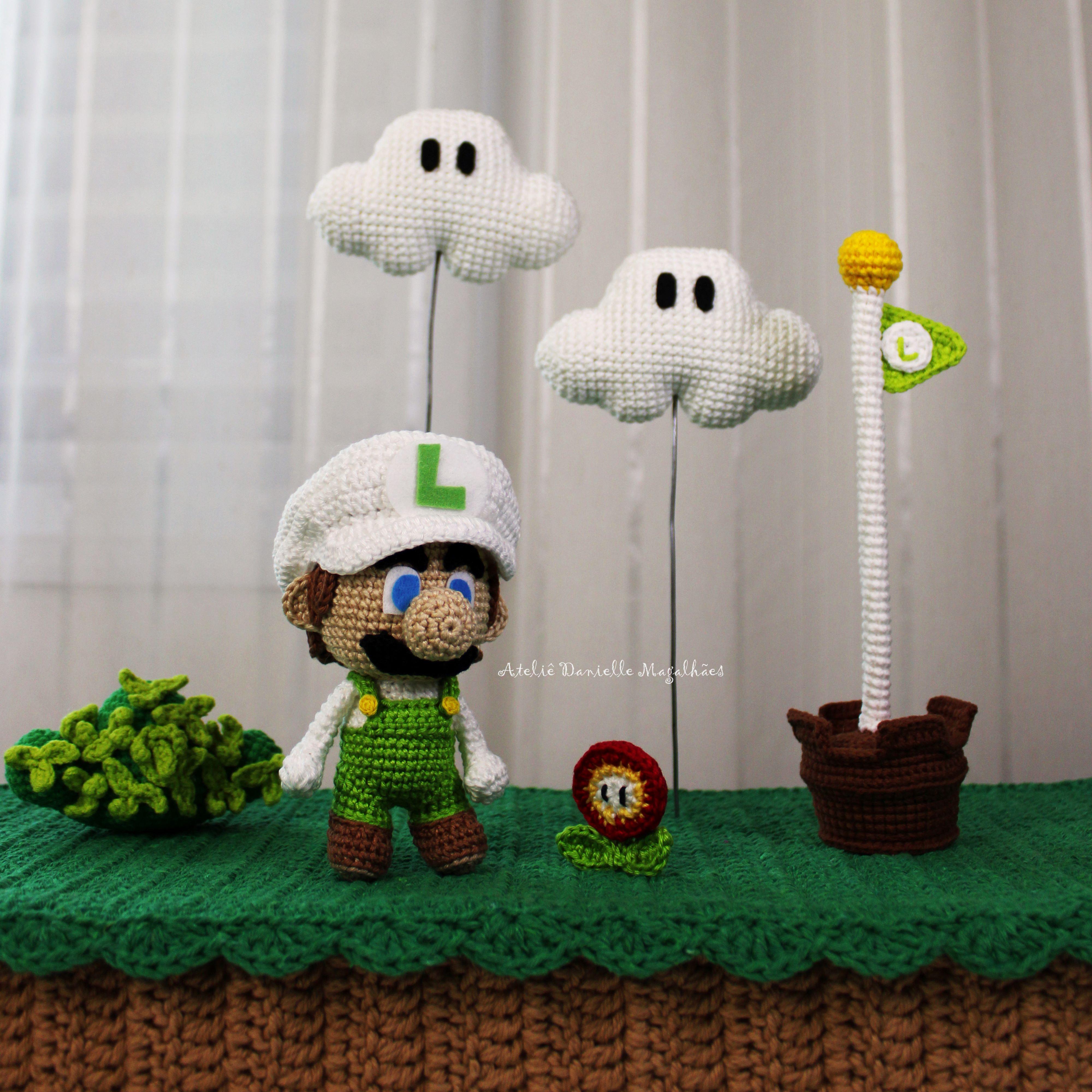 Luigi Amigurumi Pattern PDF + Mini Star & Fire Flower