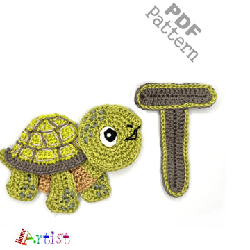 Crochet Animal Alphabet T Turtle pattern