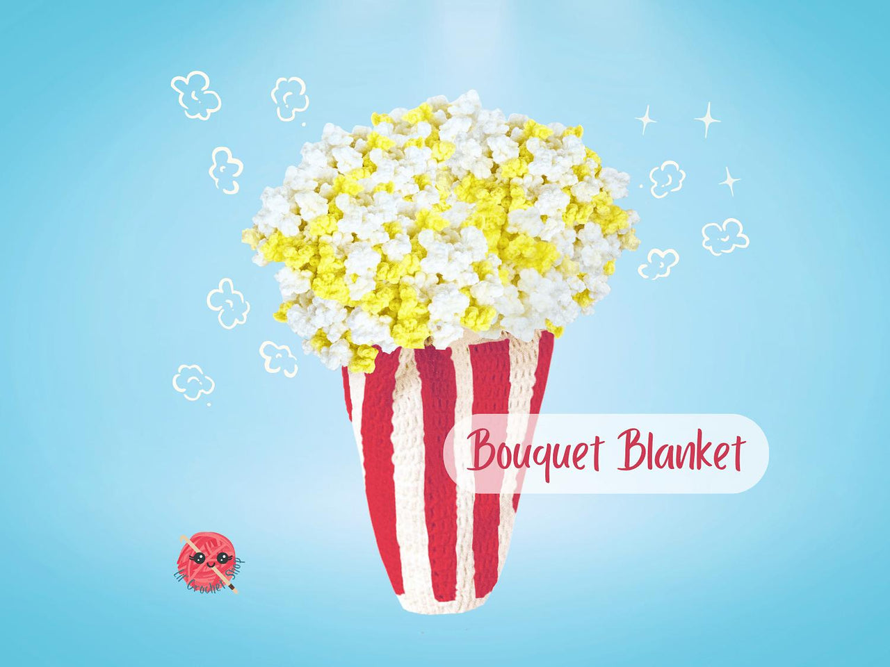 Popcorn Bouquet Crochet Blanket