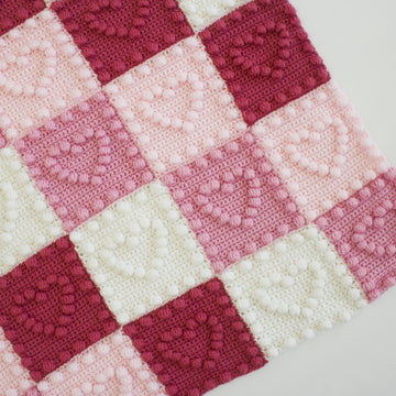 Heart Motifs Baby Blanket