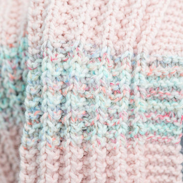 Fluffy Rib Knit Blanket