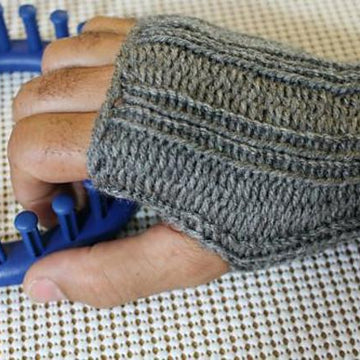 Loom Knit Fingerless Gloves