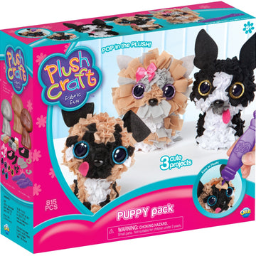 Orb Factory Plushcraft Fabric Fun Kit - Puppy Pack