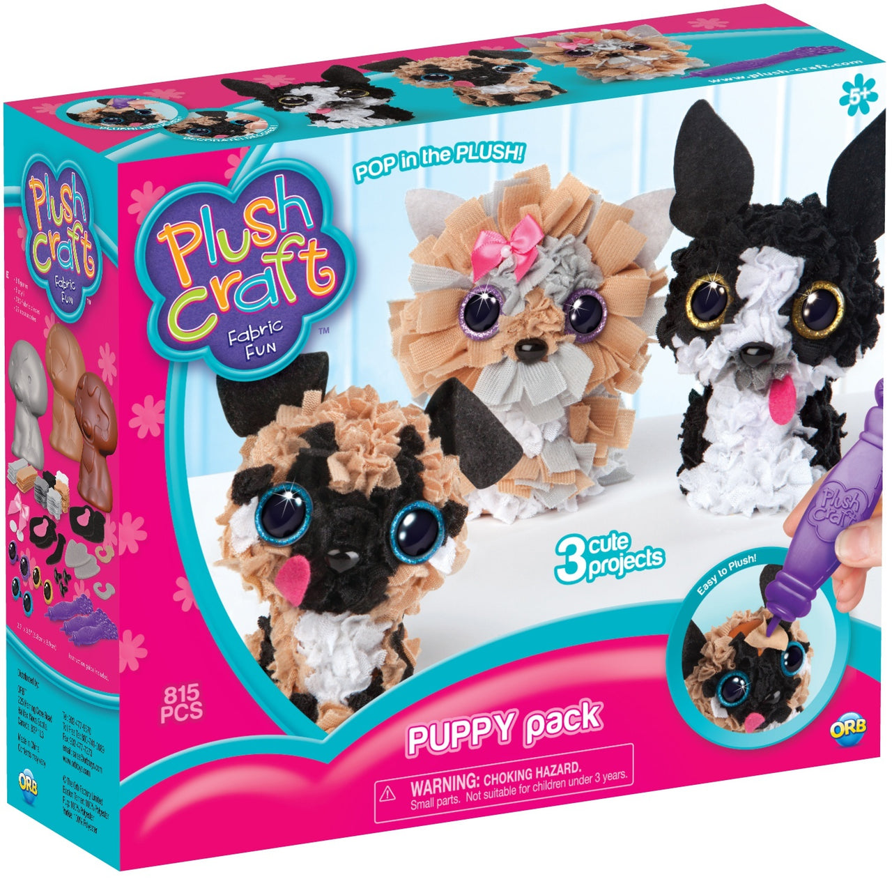 Orb Factory Plushcraft Fabric Fun Kit - Puppy Pack