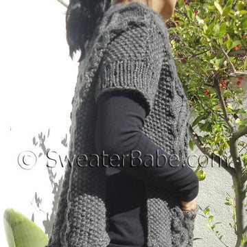 #146 Cable-y Goodness Poncho Sweater