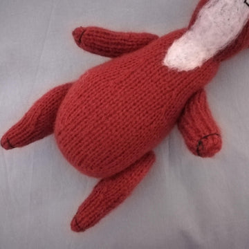 Knitted ginger brown squirrel