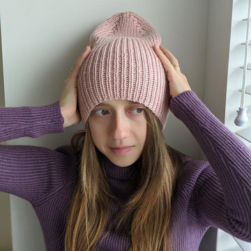 Queen Ribbed Knit Beanie