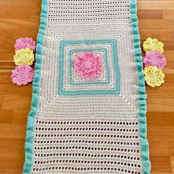 Spring Table Runner & Flower Coaster Set