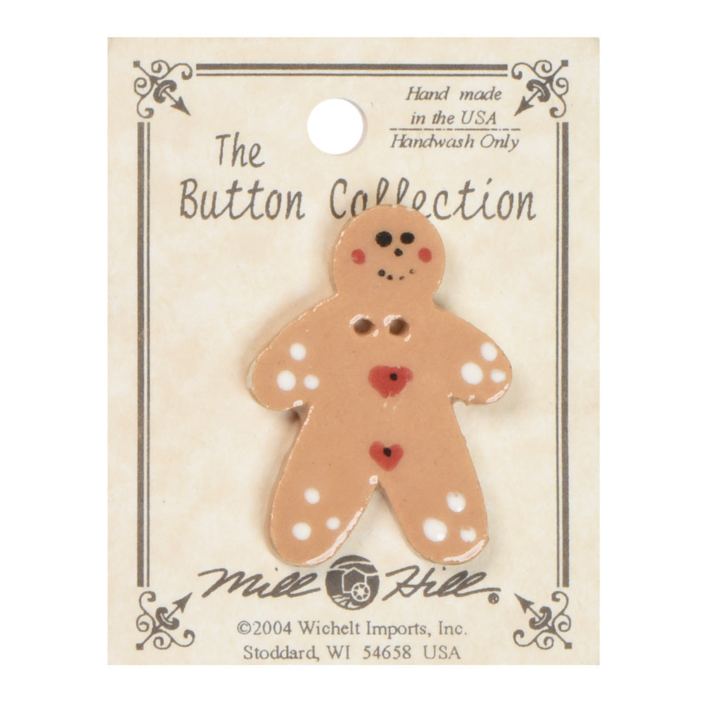 Mill Hill Button 86156 - Gingerman w/Heart