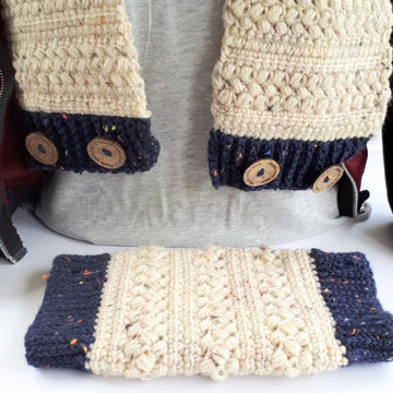 Cozy Cool Beans Scarf ~ Detachable Hand-Muff