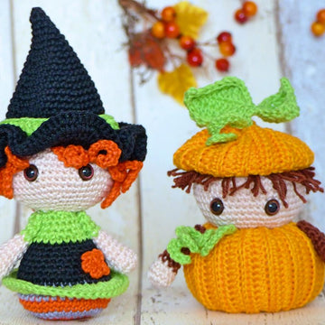 Halloween-Trio: Witch, Pumpkin & Vampire