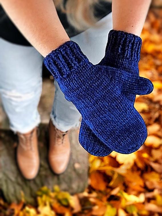 Basic 2 Needle Adult Mittens