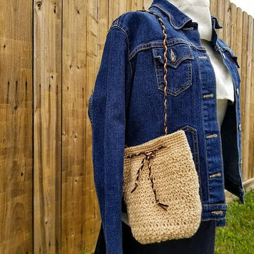Boho Braided Bucket Bag