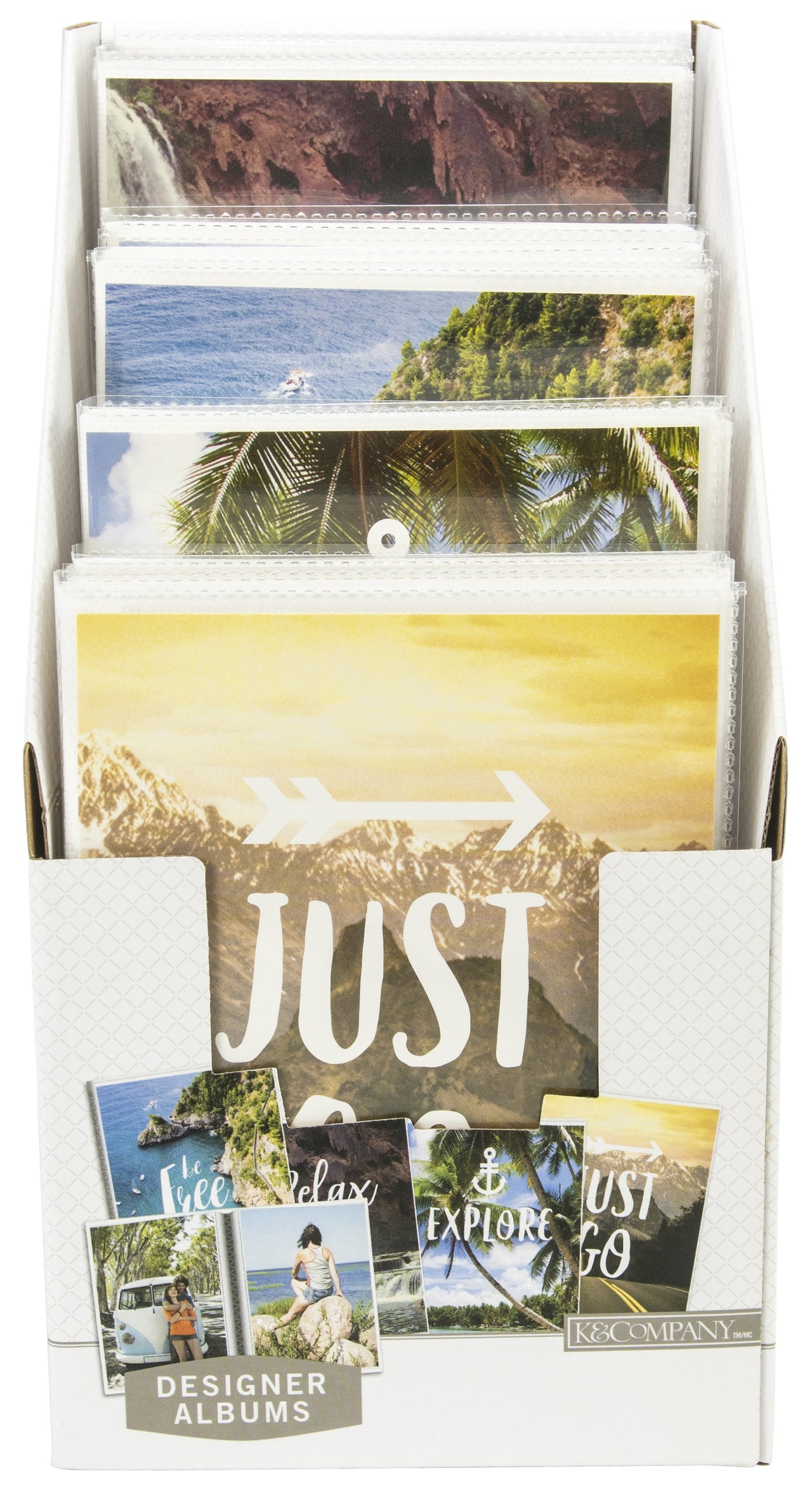 K&Company Photo Album 4"X6" 12 PDQ Display - Contemporary Travel