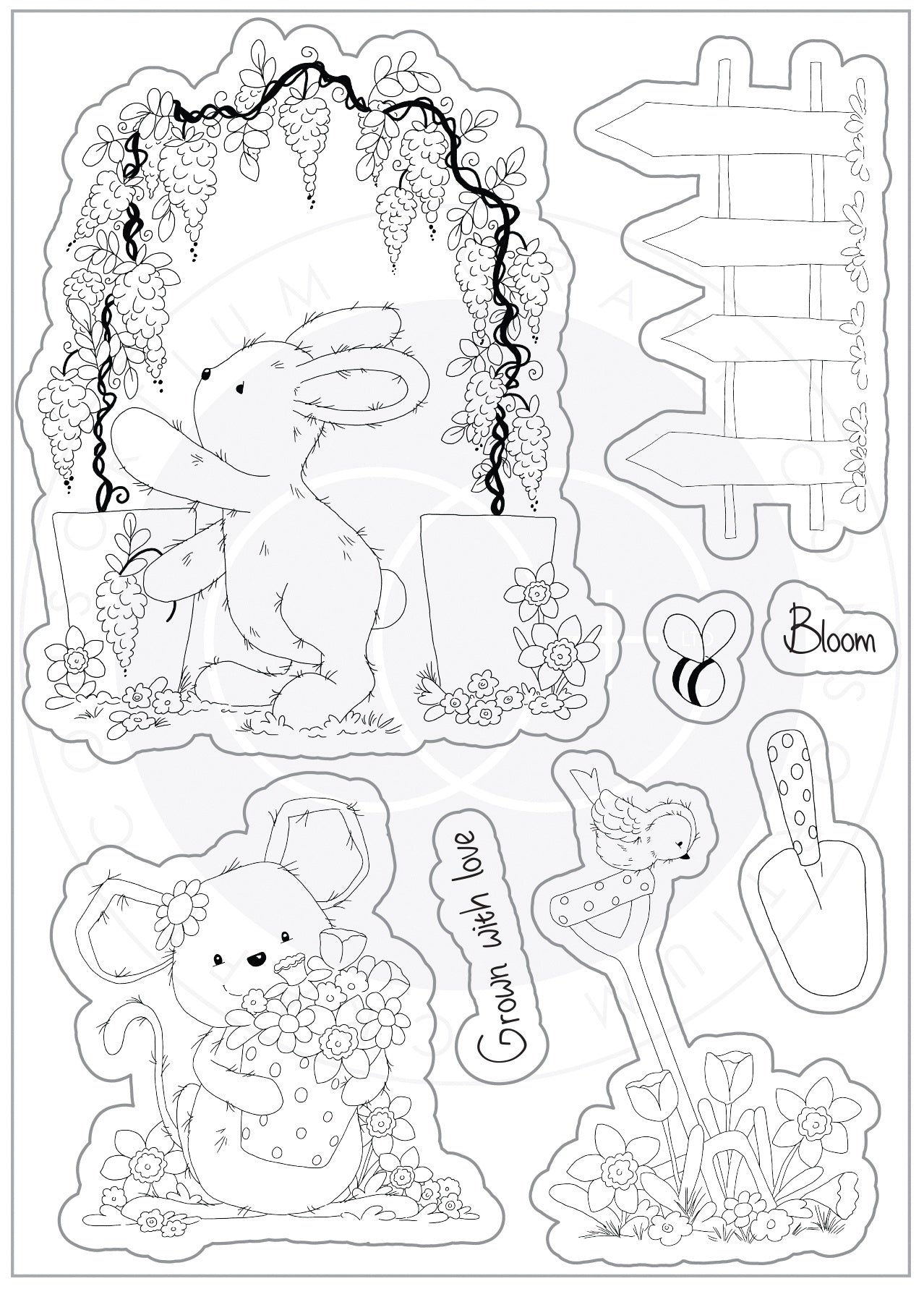 Craft Consortium A5 Clear Stamps - Green Fingers