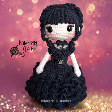 Wednesday Addams Amigurumi Crochet Pattern – Rave’n Dance Party Outfit (PDF)