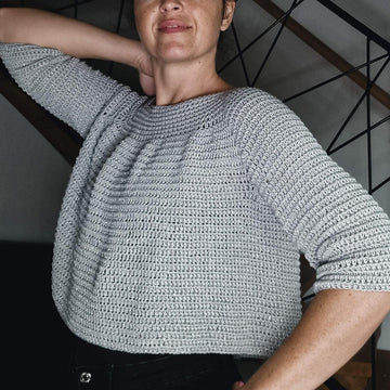 Cropped Ruffle Raglan Sweater