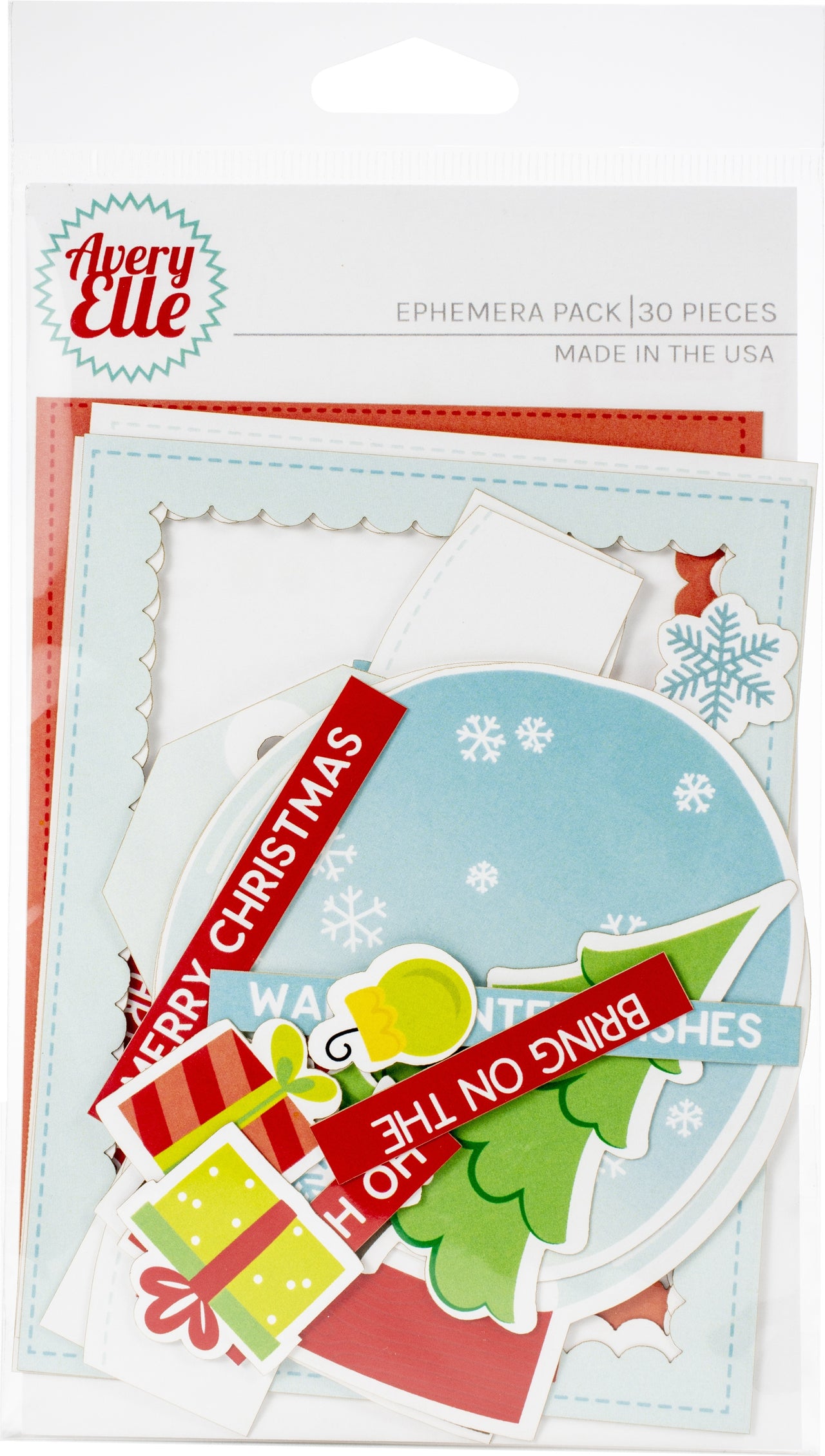Avery Elle Ephemera Pack - Holiday, 30/Pkg