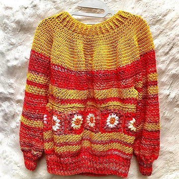Autumn daisy jumper pattern