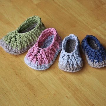 Organic Cotton Crochet Bootees