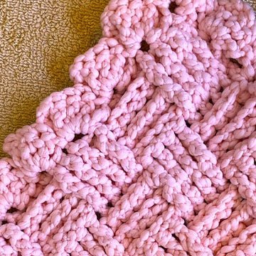 Blush Glam Chunky Blanket