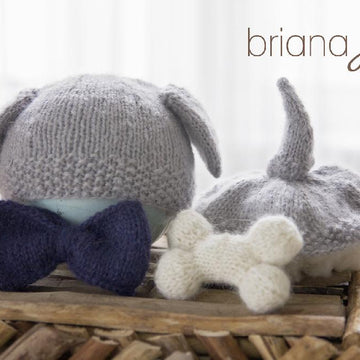 Puppy Dog Outfit with Bone Knit