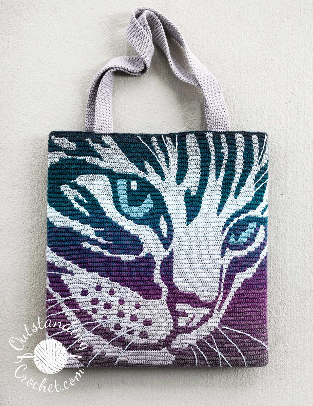 Cat Mosaic Bag and Pillow