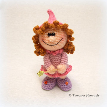 Rosinchen the fairy crochet pattern, English, Deutsch