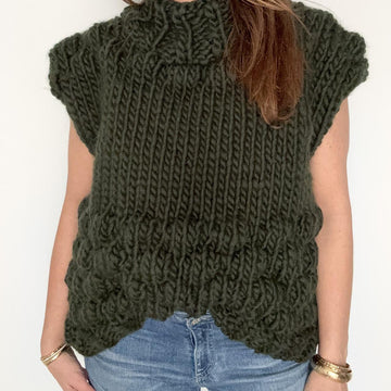 Mock Neck Bubble Vest
