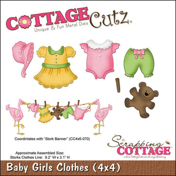 CottageCutz Dies - Baby Girl Clothes .2"X.5" To 1.5"X1.5"