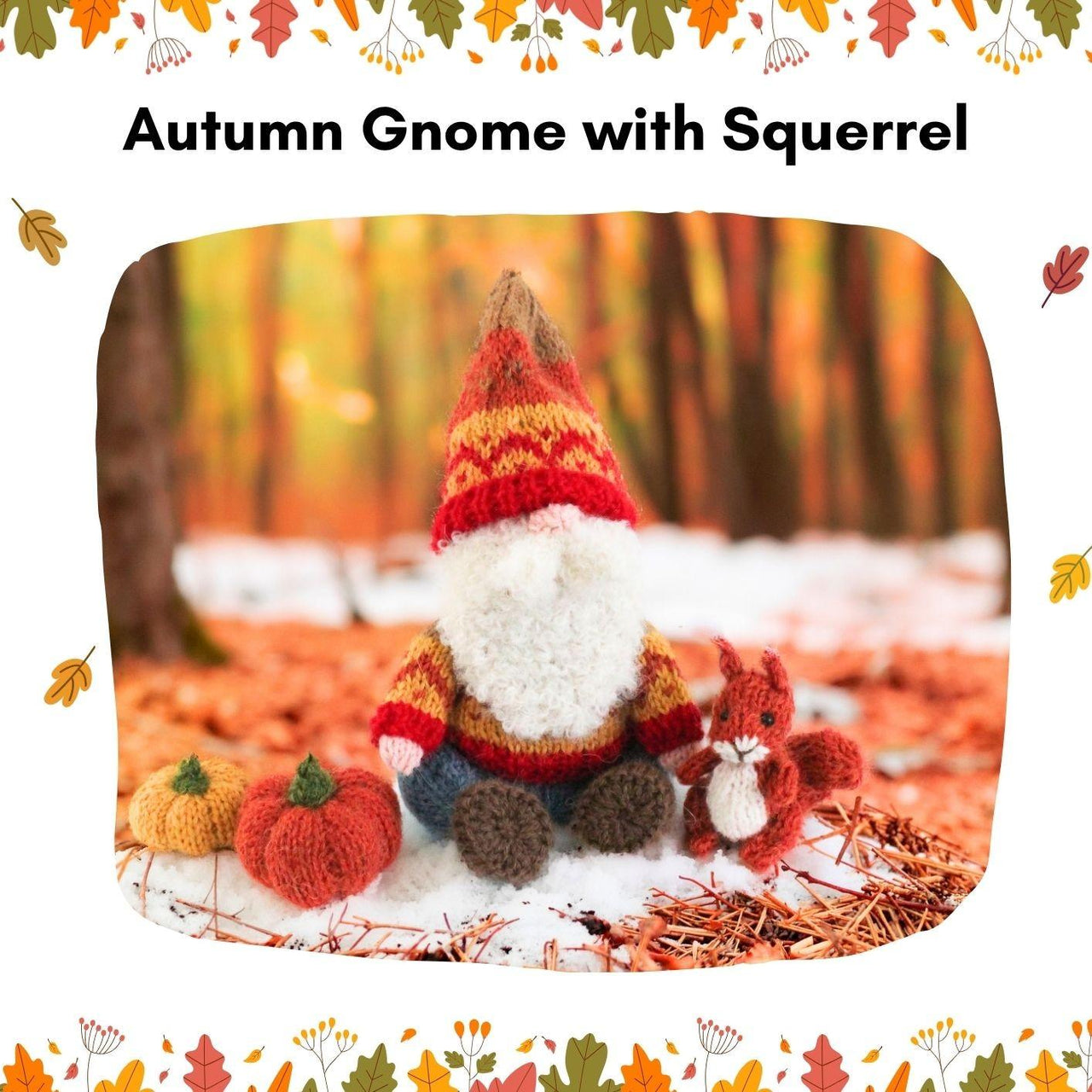 Autumn Gnome with Squirrel