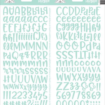 Doodlebug Abigail Font Alpha Cardstock Stickers 6"X13" 2/Pkg - Mint