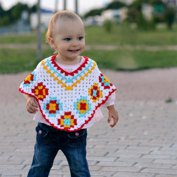 Tiny Dancer baby girl crochet poncho wrap