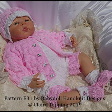 Jacket & Shorts with bib set 16-22 inch dolls/newborn/0-3m baby