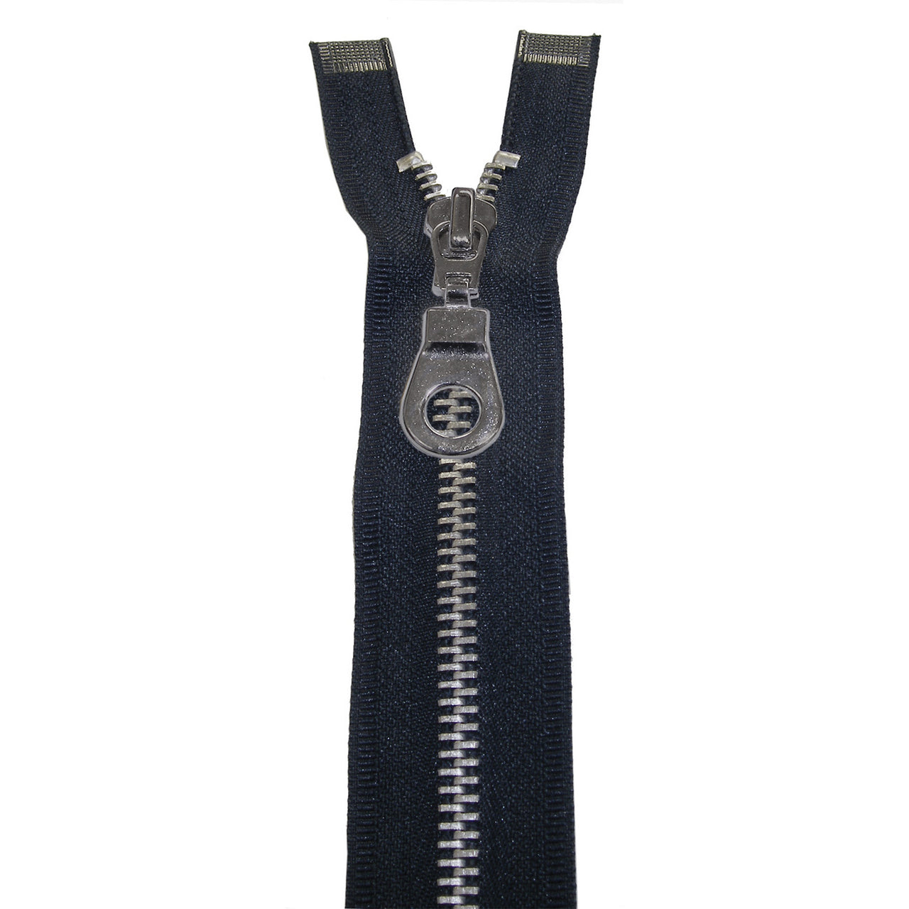 Fashion Coat And Jack Zip With Nickel Metal Teeth 55cm/22in - Black (580)