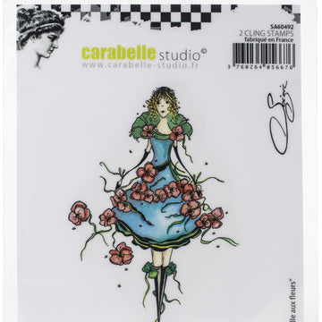 Carabelle Studio Cling Stamp A6 By Soizic - Young Girl W/Flowers