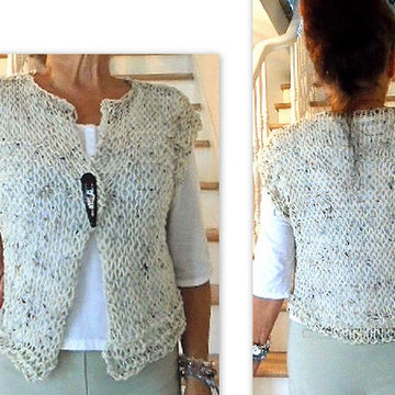 822 Airy Openweave Shrug/Vest