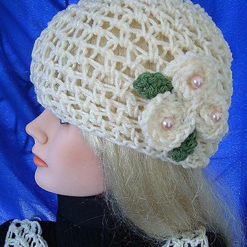 566 Crochet Tank Top, Hat, Flower, Moss Stitch