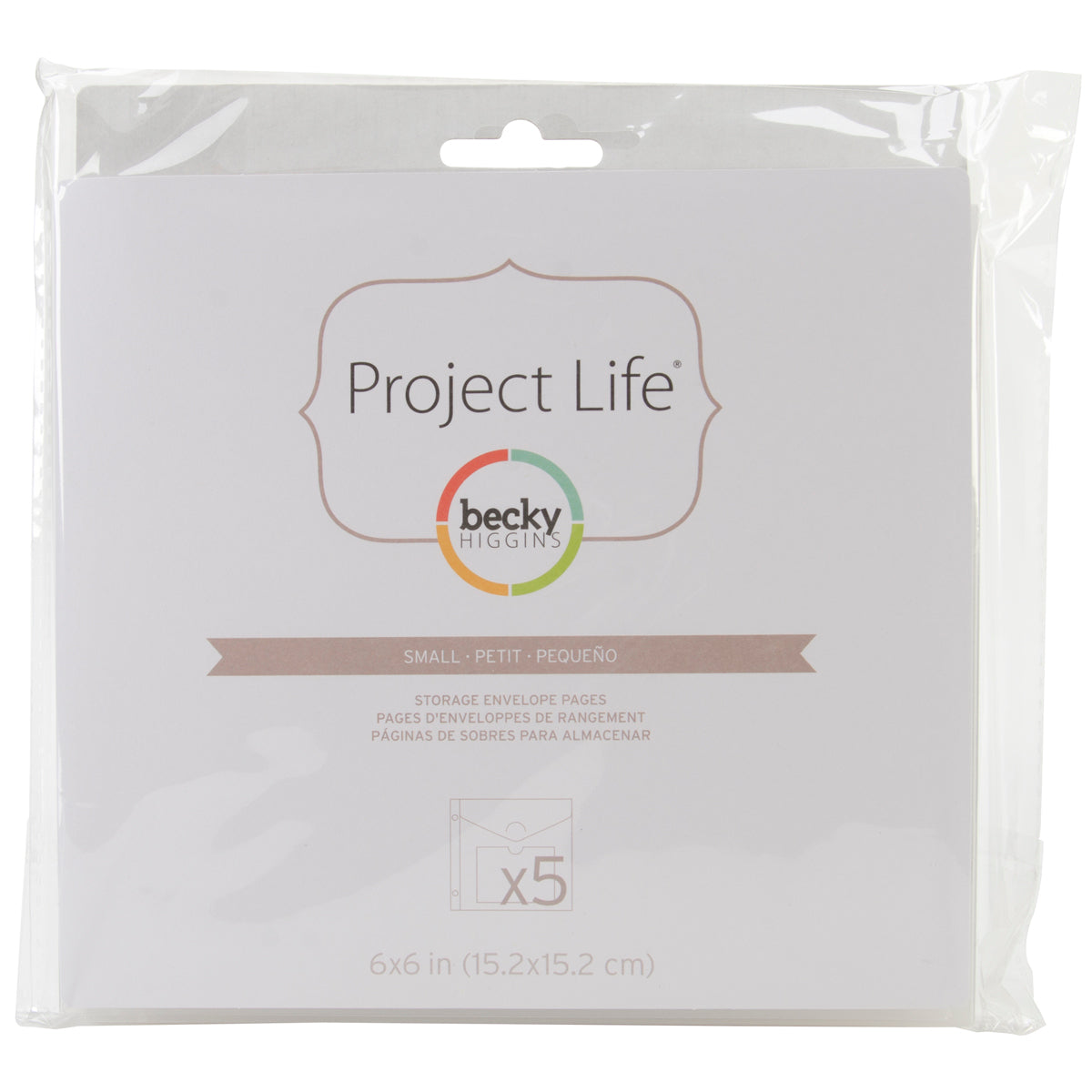 American Crafts Project Life Big Envelope Pages 6"X6" 5/Pkg - 039970