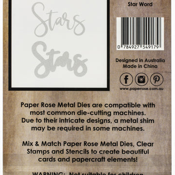 Paper Rose Dies - Stars Layered Word