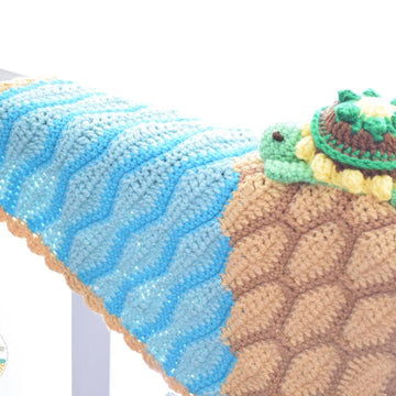 Bubbles The Turtle Security Blanket Amigurumi Lovey