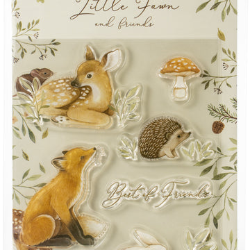 Craft Consortium A5 Clear Stamps - Little Fawn & Friends, Best Friends