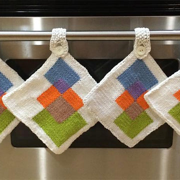 KGeometry: Four Pot Holders with Squares