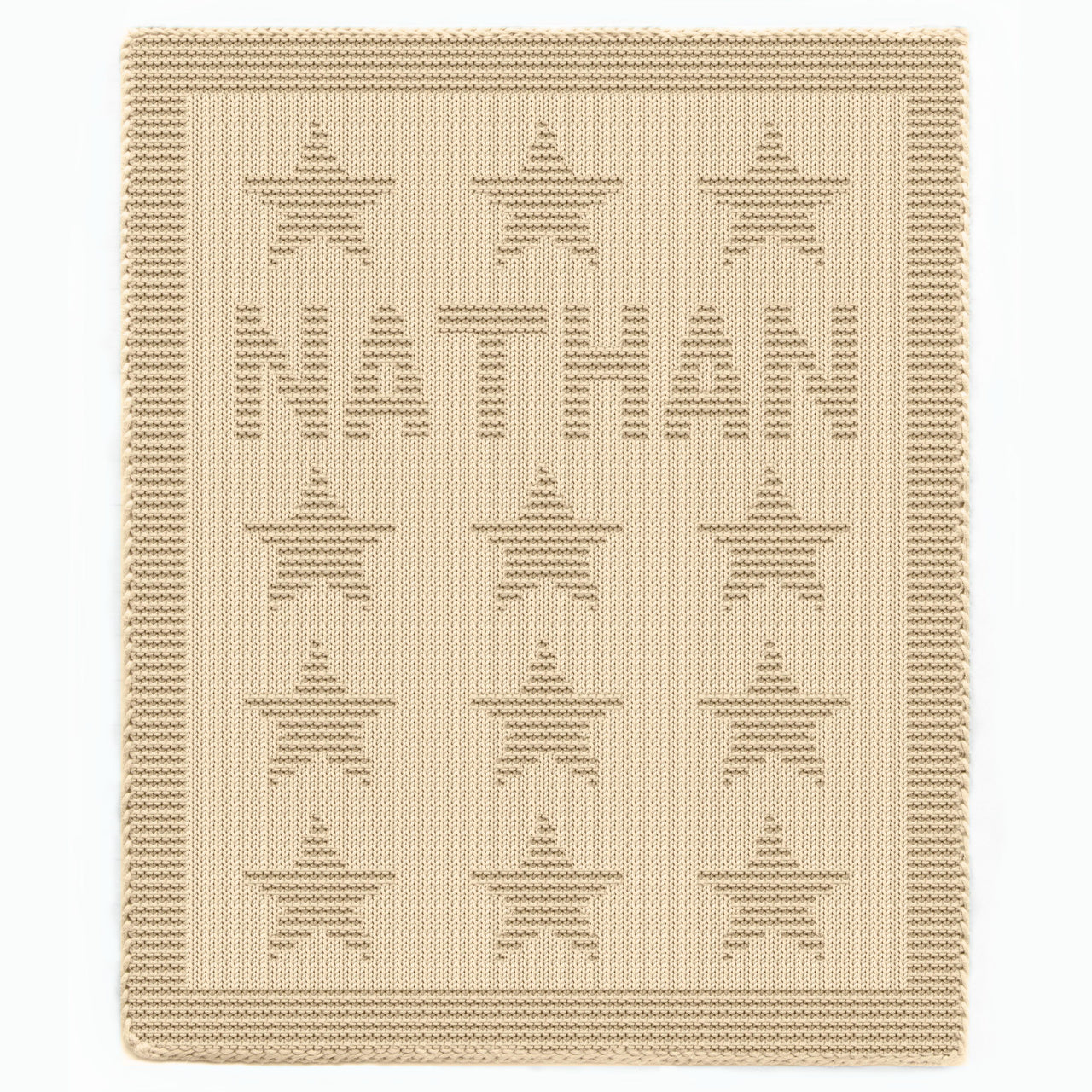 Knitting Pattern NATHAN knit chunky newborn blanket Knit-Purl only, New Baby star motif easy beginner receiving stroller throw