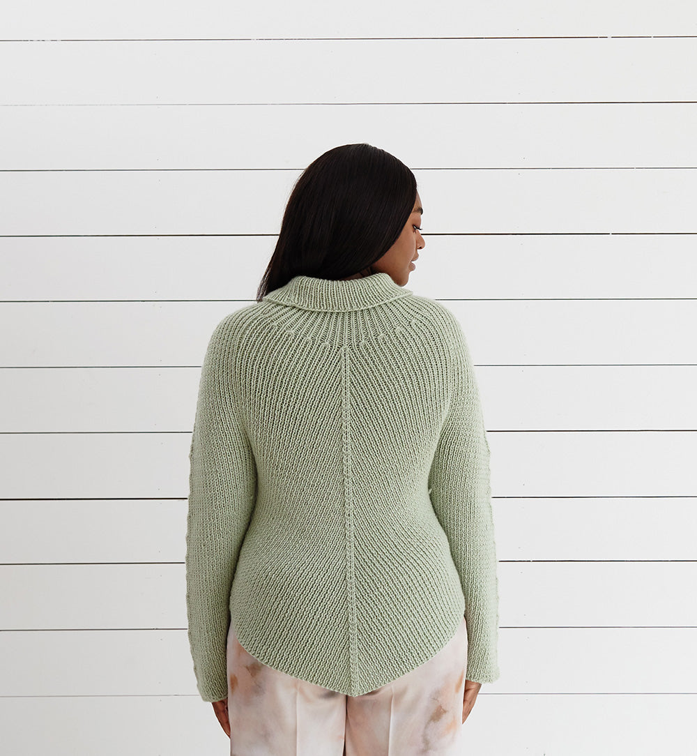 Shaped Edge Jumper - Knitting Pattern For Women in Debbie Bliss Cashmerino Aran