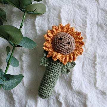 Sunny the sunflower baby rattle