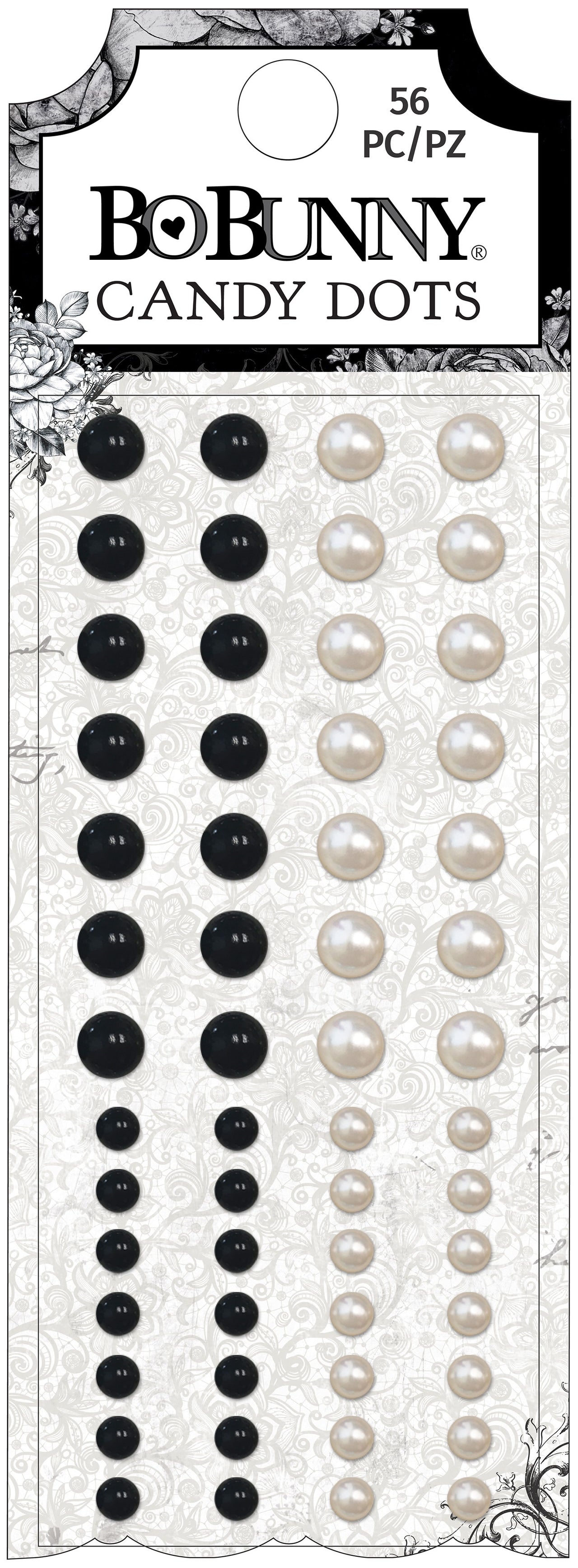 American Crafts Tuxedos & Tiaras Enamel Dots 56/Pkg - 622351