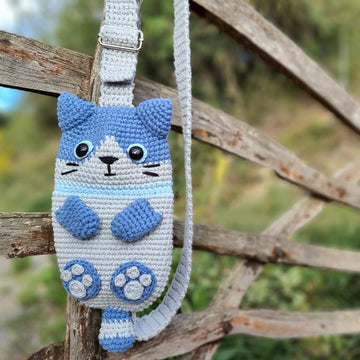 Mobile phone crossbody shoulder bag crochet pattern T5